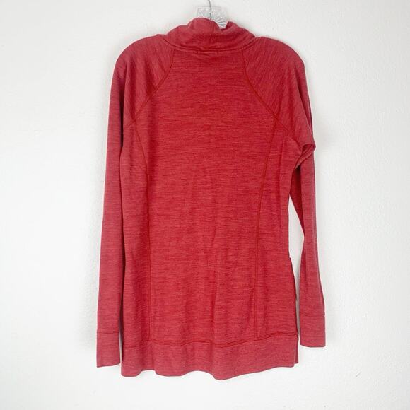 Smartwool Sweater Womens Large Merino 250 Tunic Wool Cowl Neck Red Pockets L - Picture 5 of 10